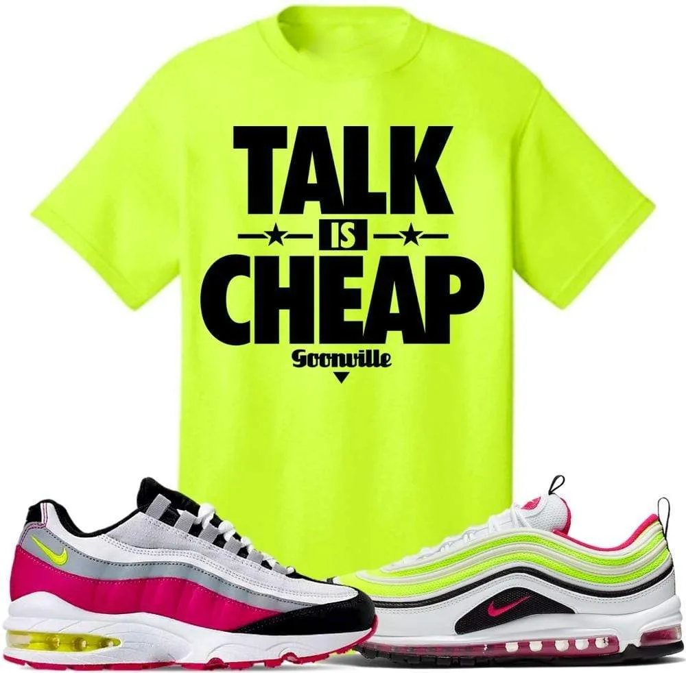 Air Max White Rush Pink Volt Sneaker Tees Shirt to Match - TALK IS CHEAP