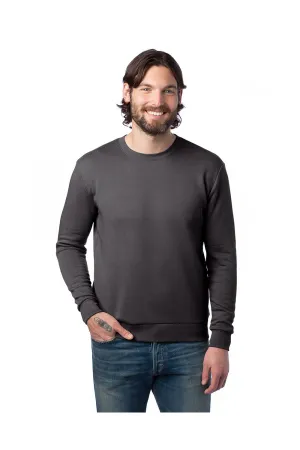 Alternative Mens Eco Cozy Fleece Crewneck Sweatshirt - Heather Dark Grey