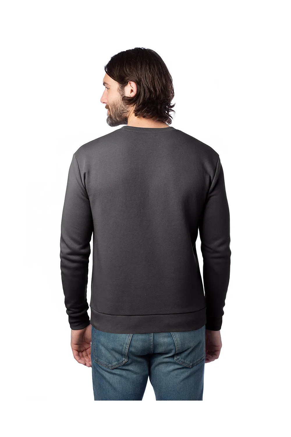 Alternative Mens Eco Cozy Fleece Crewneck Sweatshirt - Heather Dark Grey