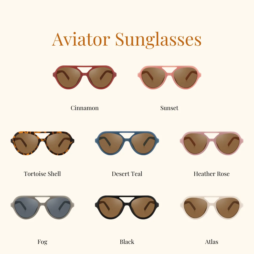 AVIATOR : SEMI-BENDABLE & POLARIZED SUNGLASSES | HEATHER ROSE