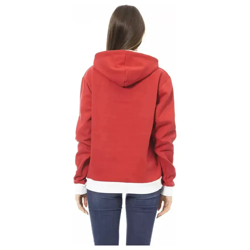 Baldinini Trend Red Cotton Women's Hoodie