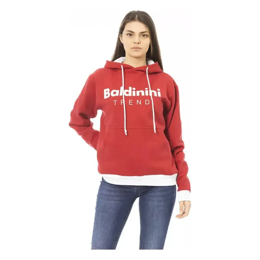 Baldinini Trend Red Cotton Women's Hoodie