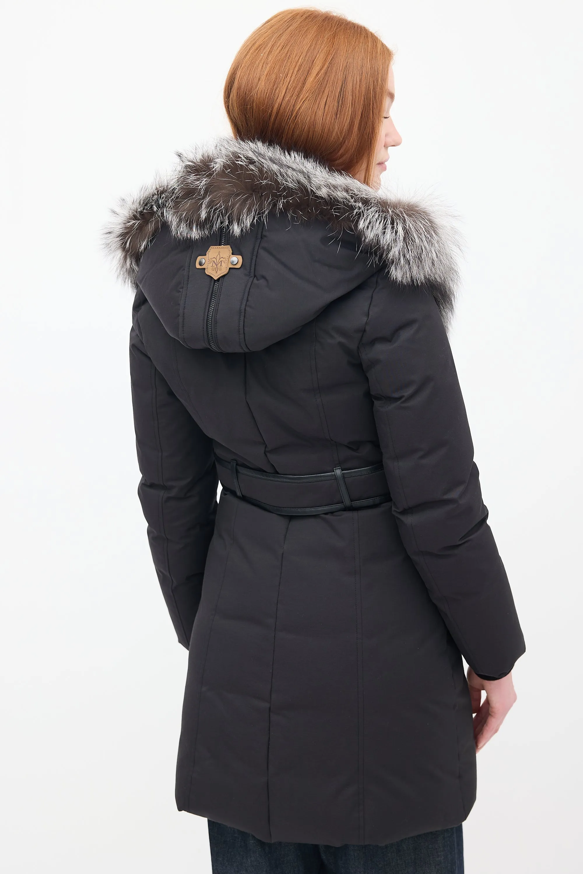 Black Down & Fur Hood Teena Parka