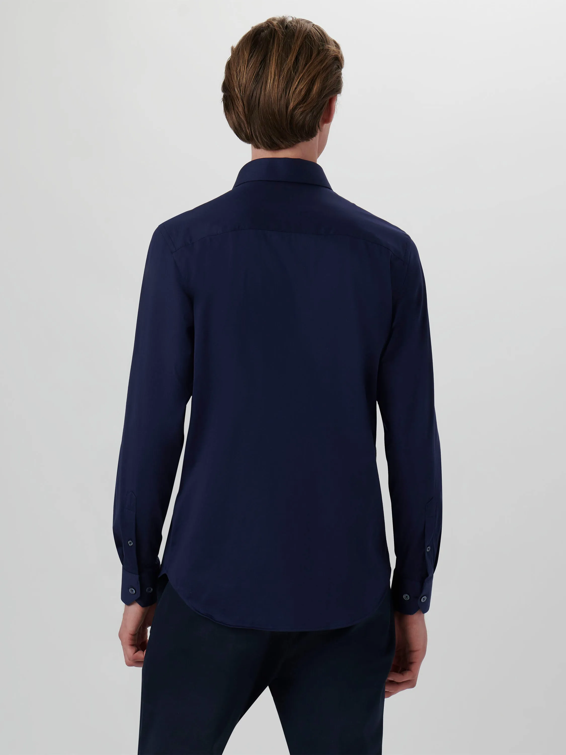 Bugatchi Ooohcotton Solid Sport Shirt - Navy