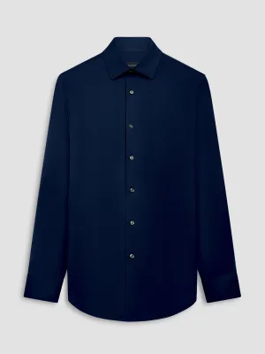 Bugatchi Ooohcotton Solid Sport Shirt - Navy