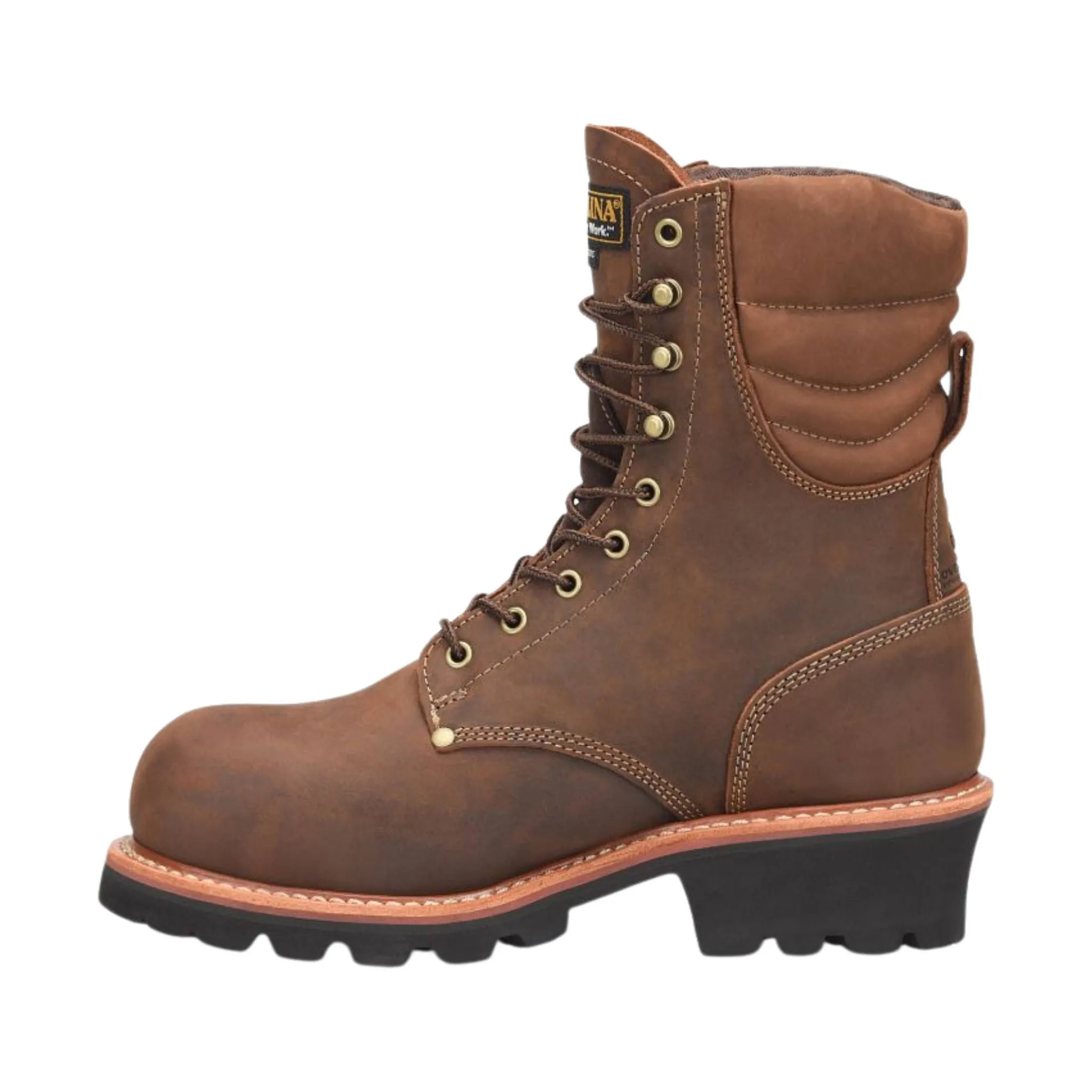 Carolina Men's Hemlock Insulated 400G Composite Toe Logger Work Boots - Medium Brown