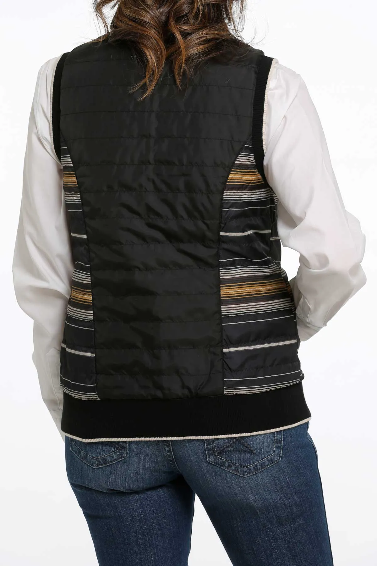 Cinch Women's Black Quilted Reversible Vest