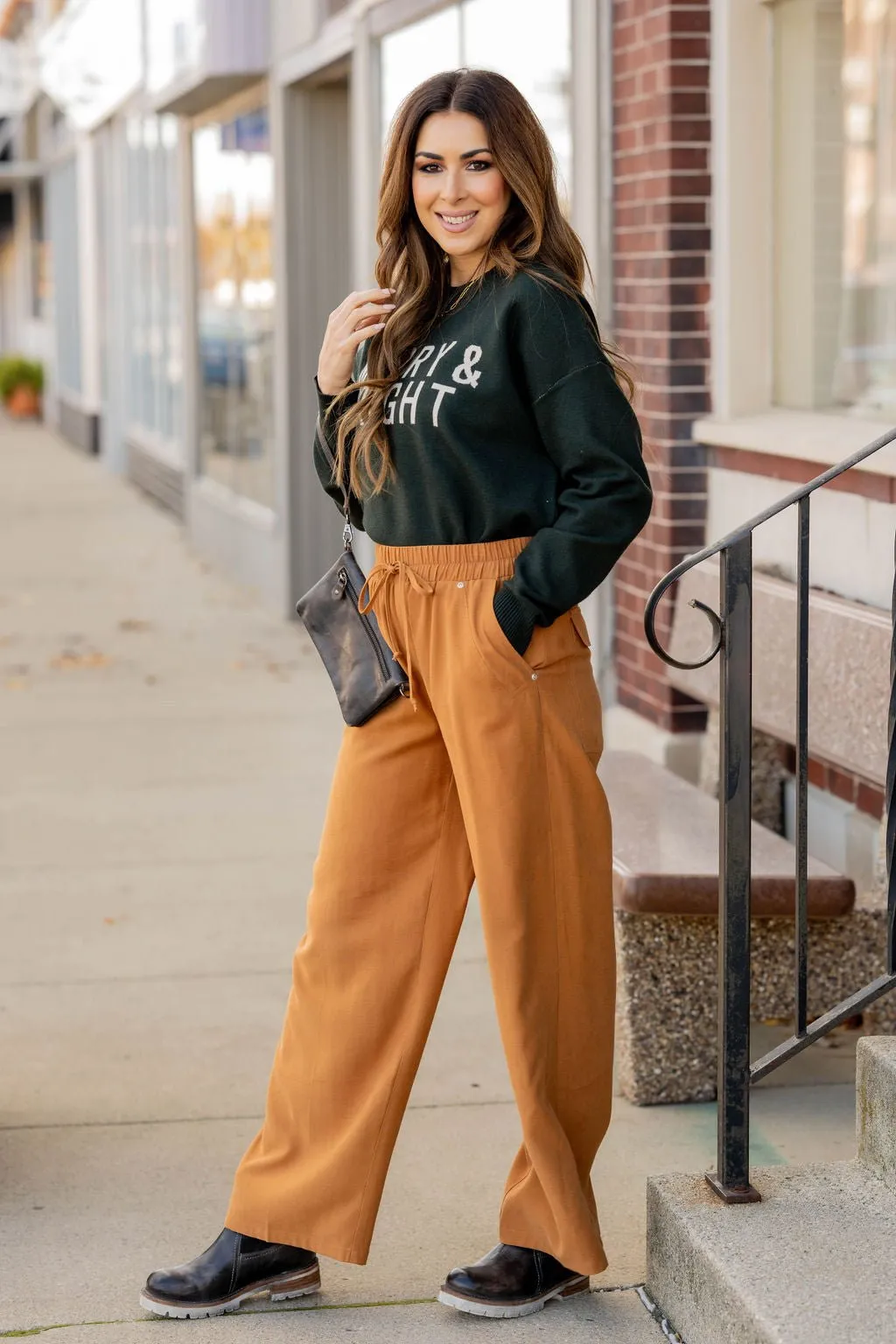 Classy Relaxed Large Pocket Pants