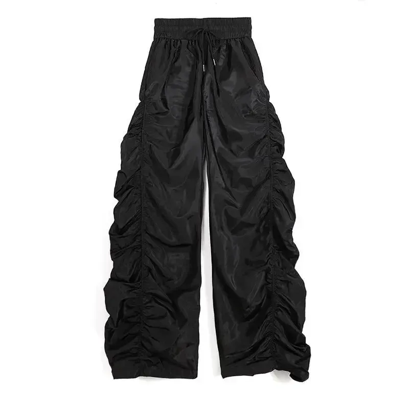 Comfortable Halloween High-Waist Black Baggy Pants