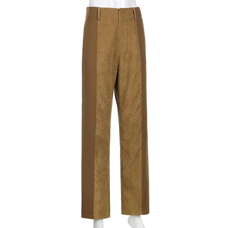 CORDUROY CUTOUT PANTS