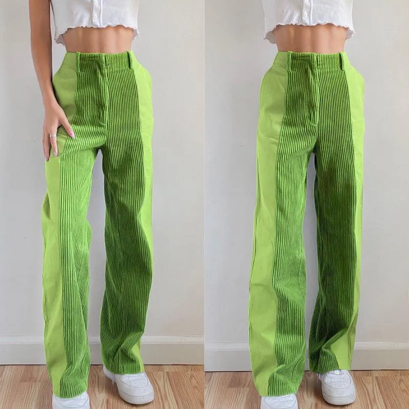 CORDUROY CUTOUT PANTS