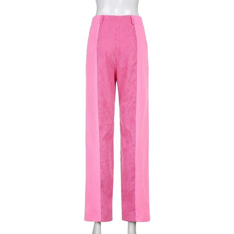 CORDUROY CUTOUT PANTS