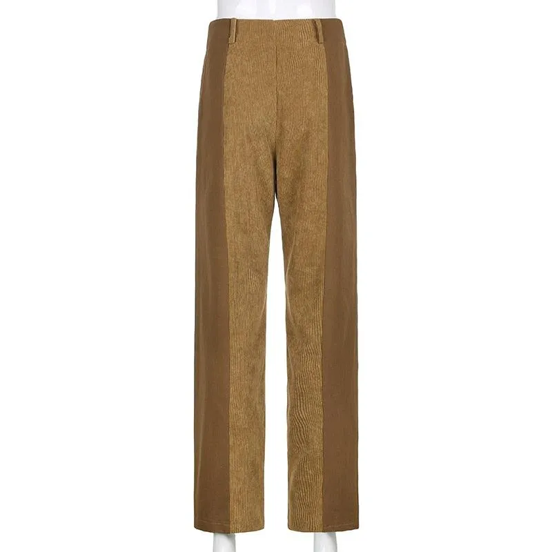 CORDUROY CUTOUT PANTS