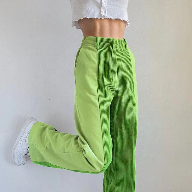 CORDUROY CUTOUT PANTS