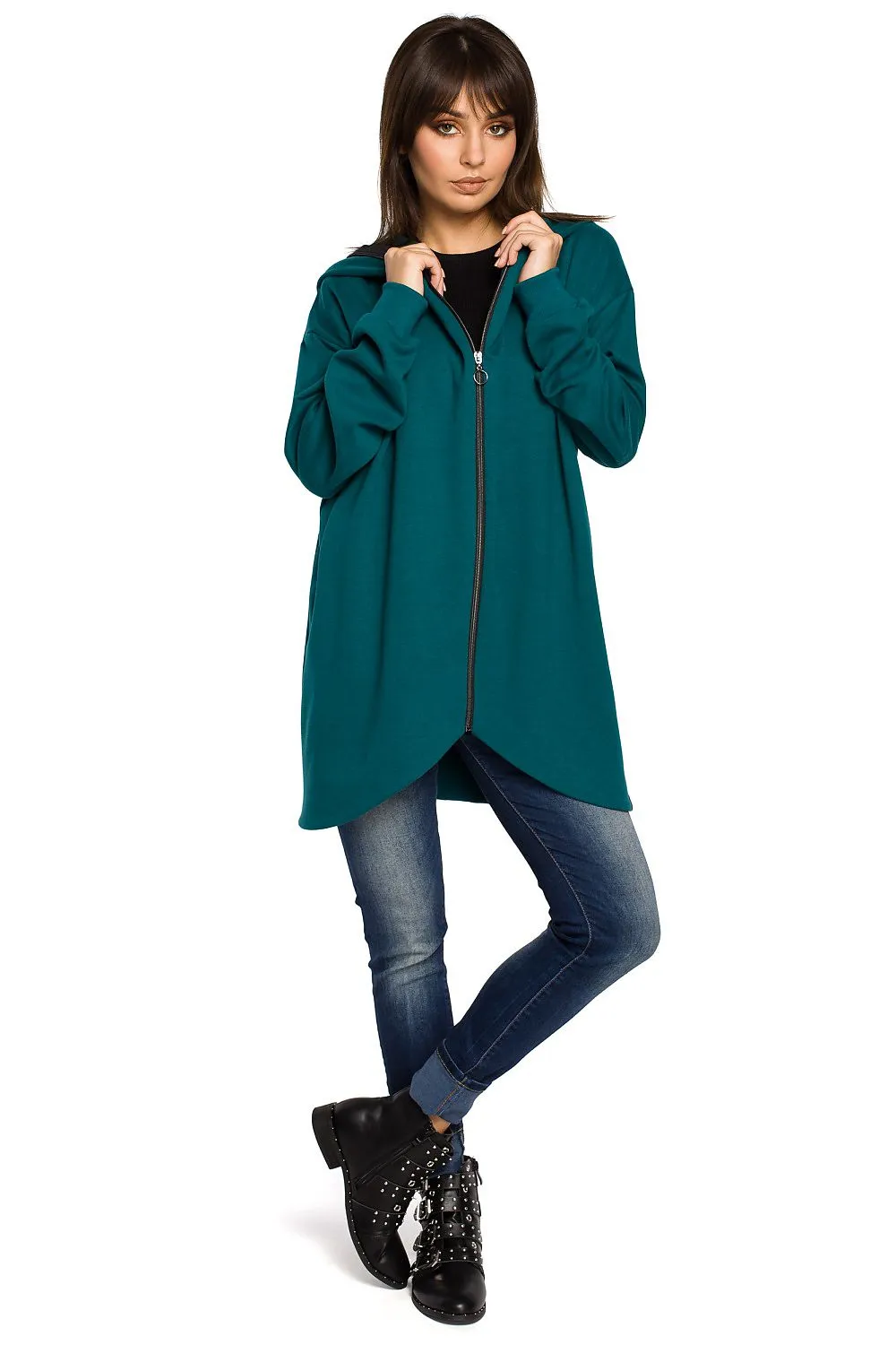 Cozy Chic Oversized Zip-Up Hoodie