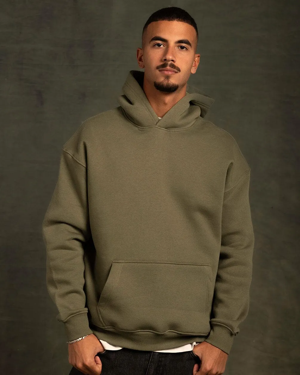 Dark Olive Basic Hoodie