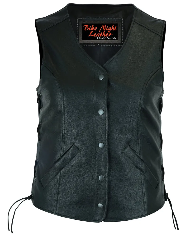 DS206 Women's Stylish Longer Body 3/4 Vest - Side Laces