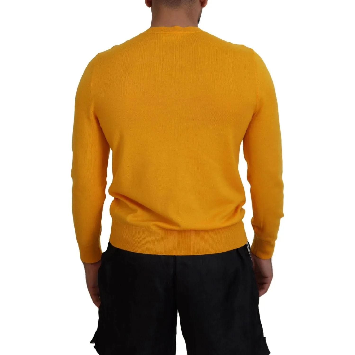 Dsquared² Orange Wool Long Sleeves Men Pullover Sweater