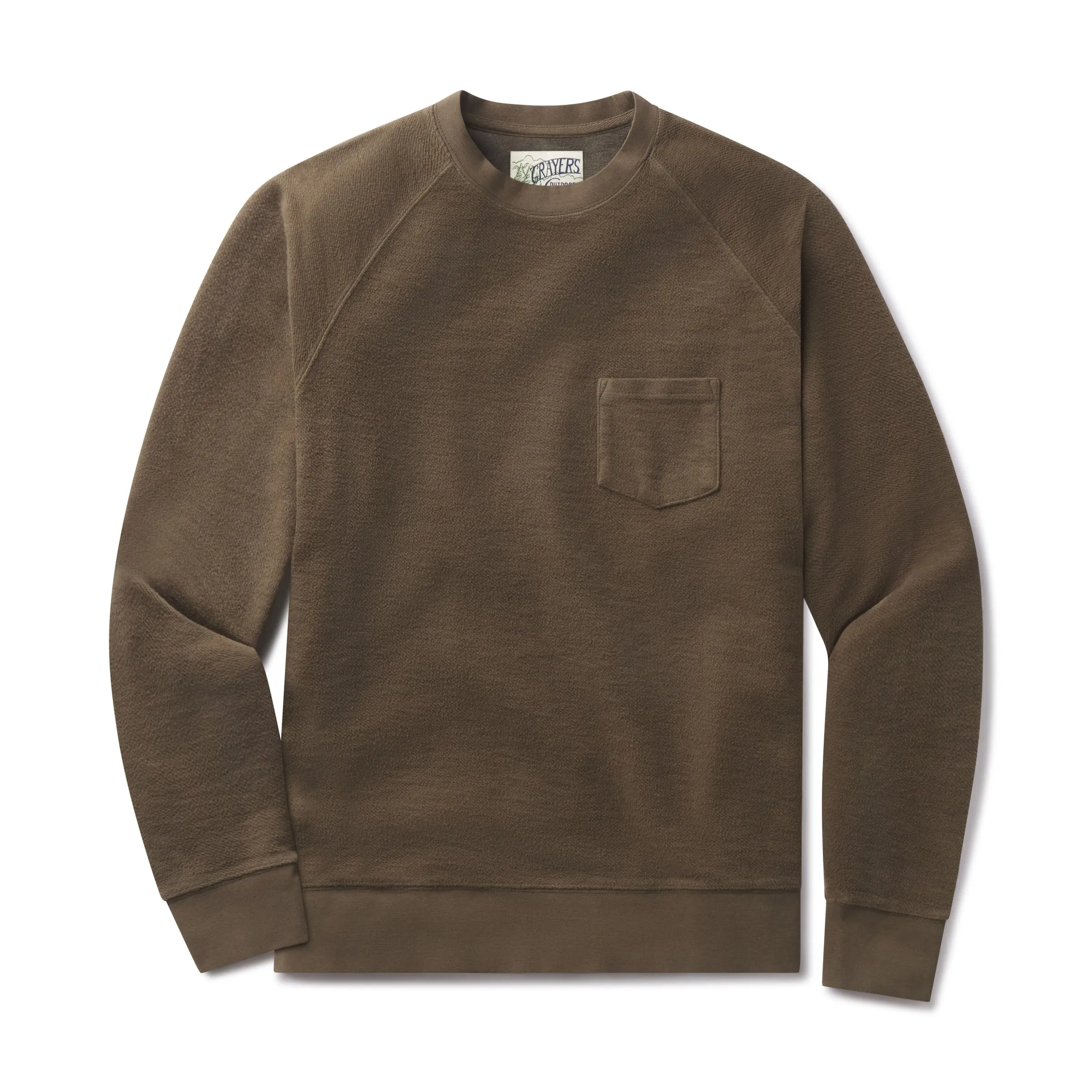 Dunlop Reverse Fleece Crew Neck - Moss