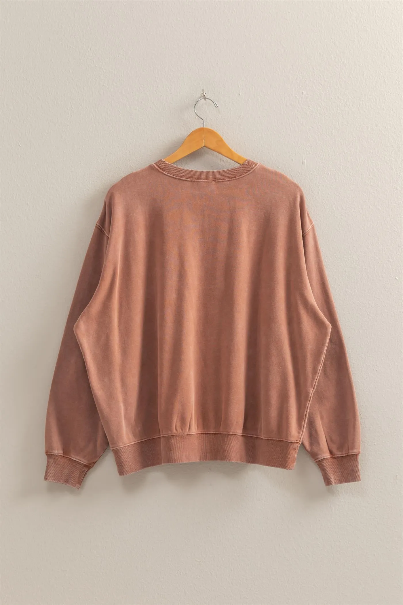 DZ25E113-Drop Shoulders Relaxed Crew Neck Sweatshirt