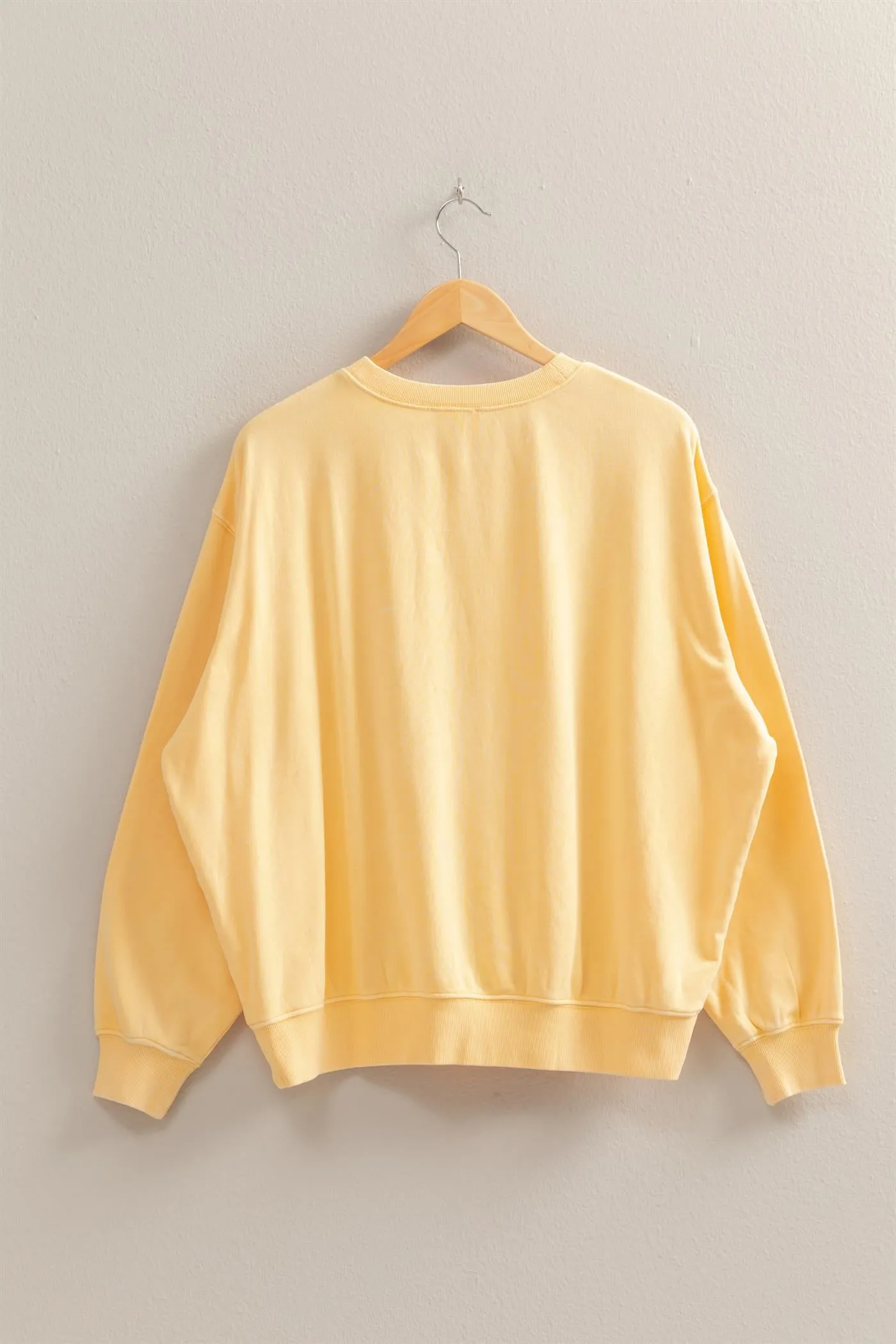 DZ25E113-Drop Shoulders Relaxed Crew Neck Sweatshirt