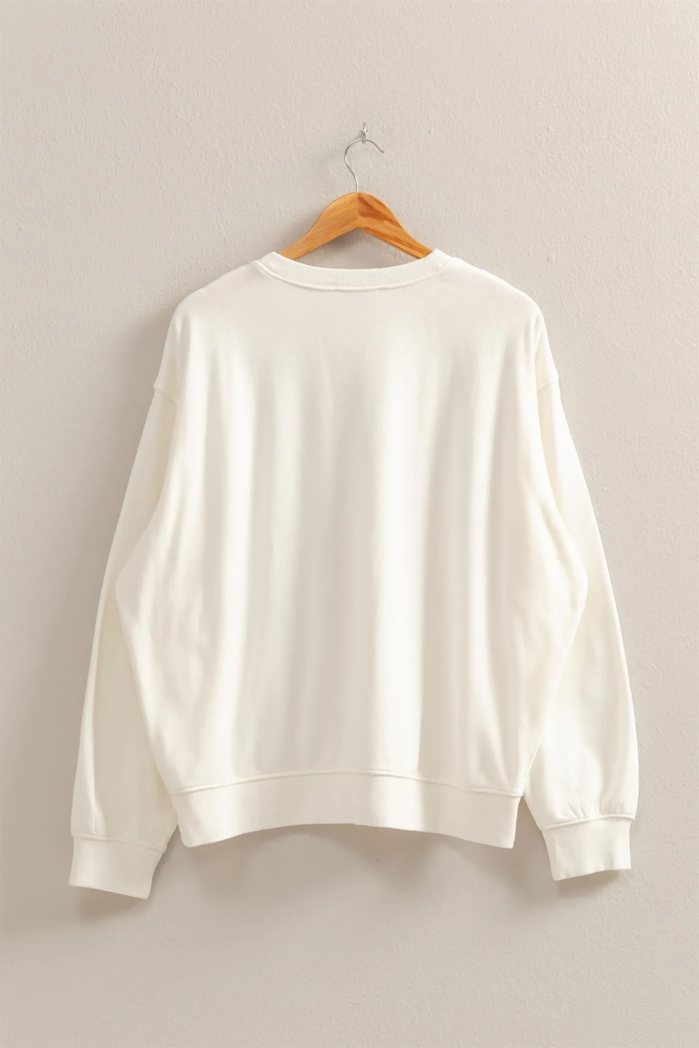 DZ25E113-Drop Shoulders Relaxed Crew Neck Sweatshirt