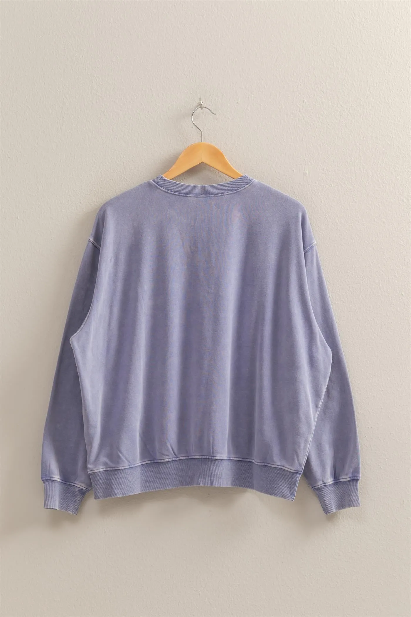 DZ25E113-Drop Shoulders Relaxed Crew Neck Sweatshirt