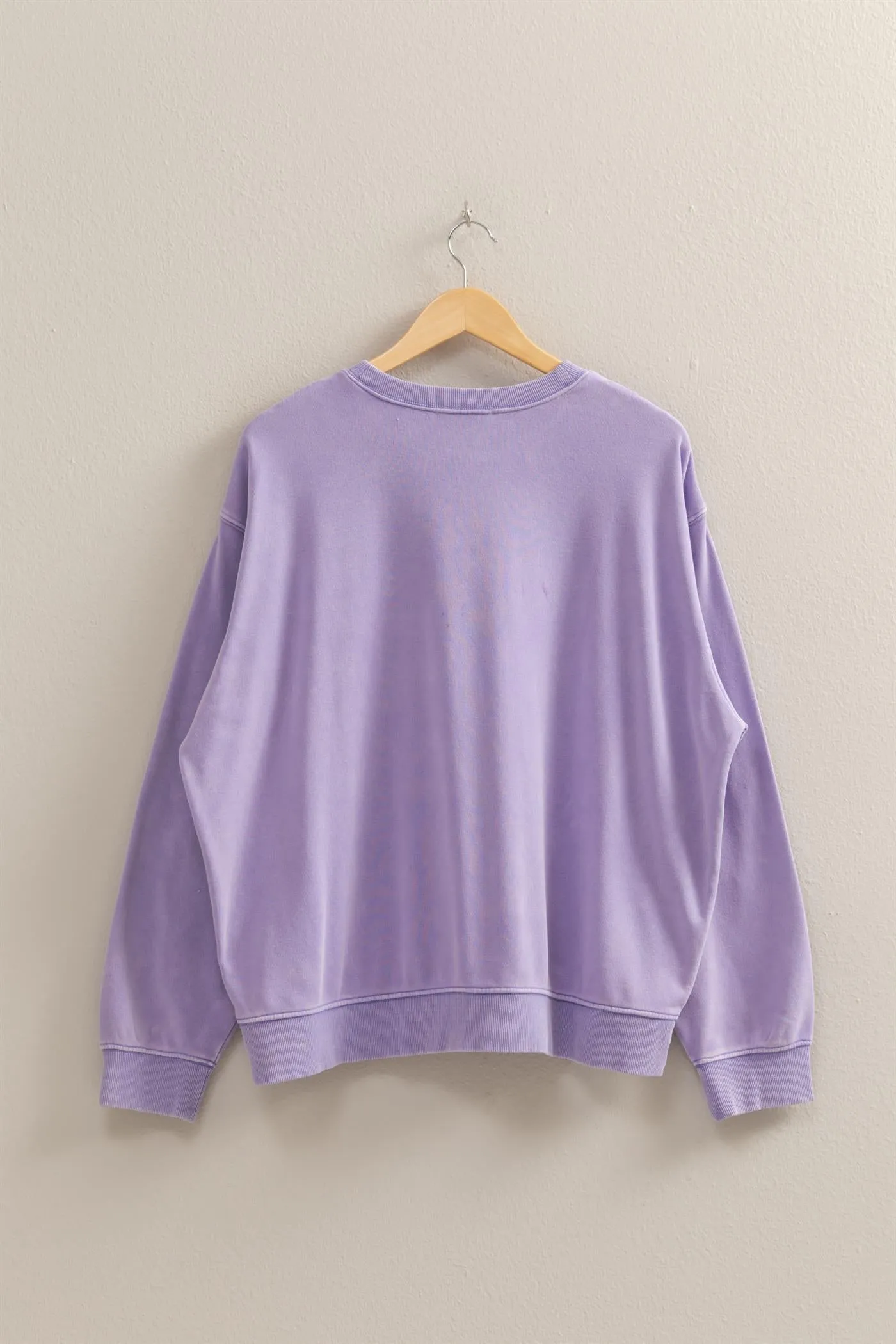 DZ25E113-Drop Shoulders Relaxed Crew Neck Sweatshirt