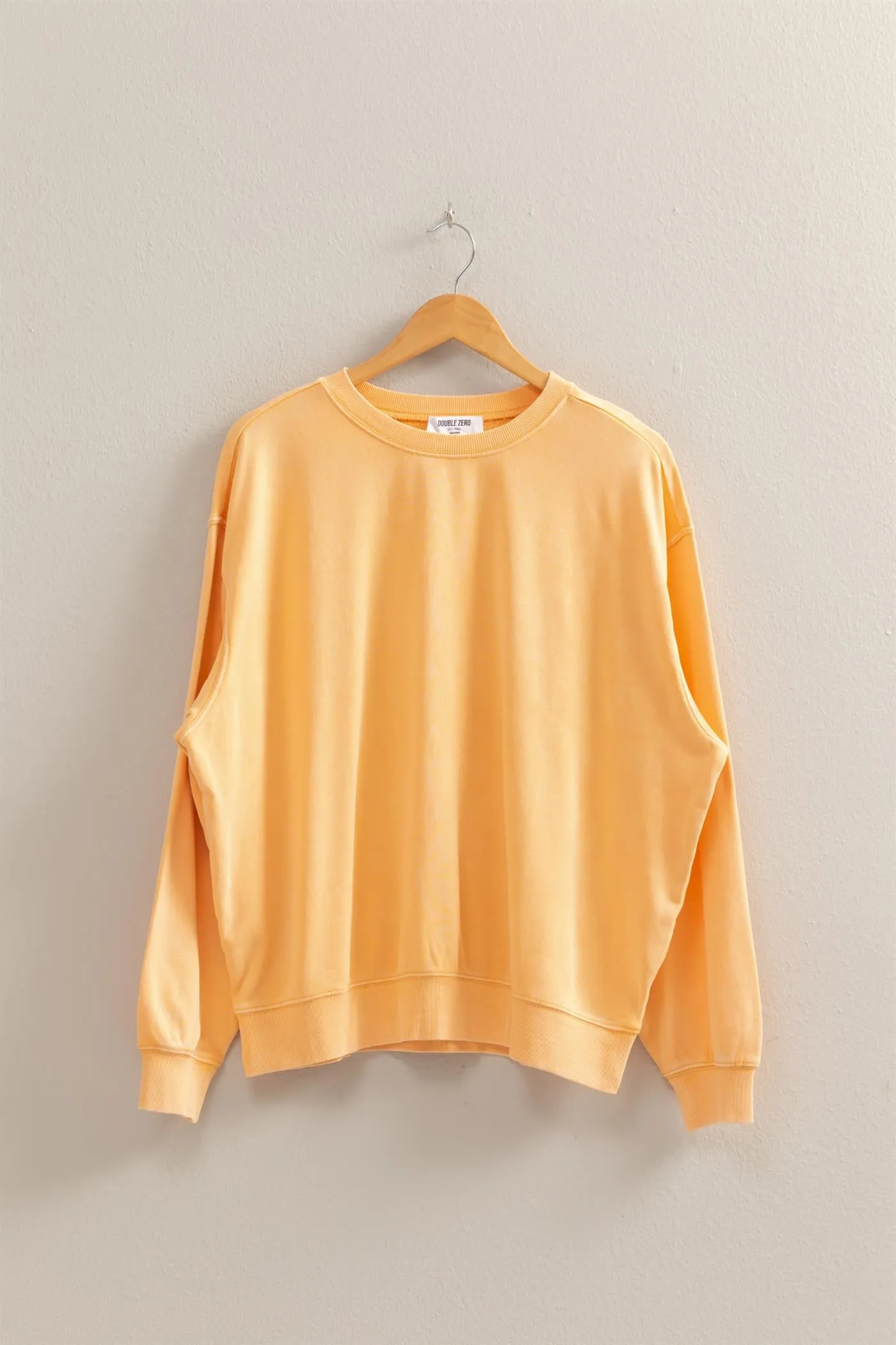 DZ25E113-Drop Shoulders Relaxed Crew Neck Sweatshirt