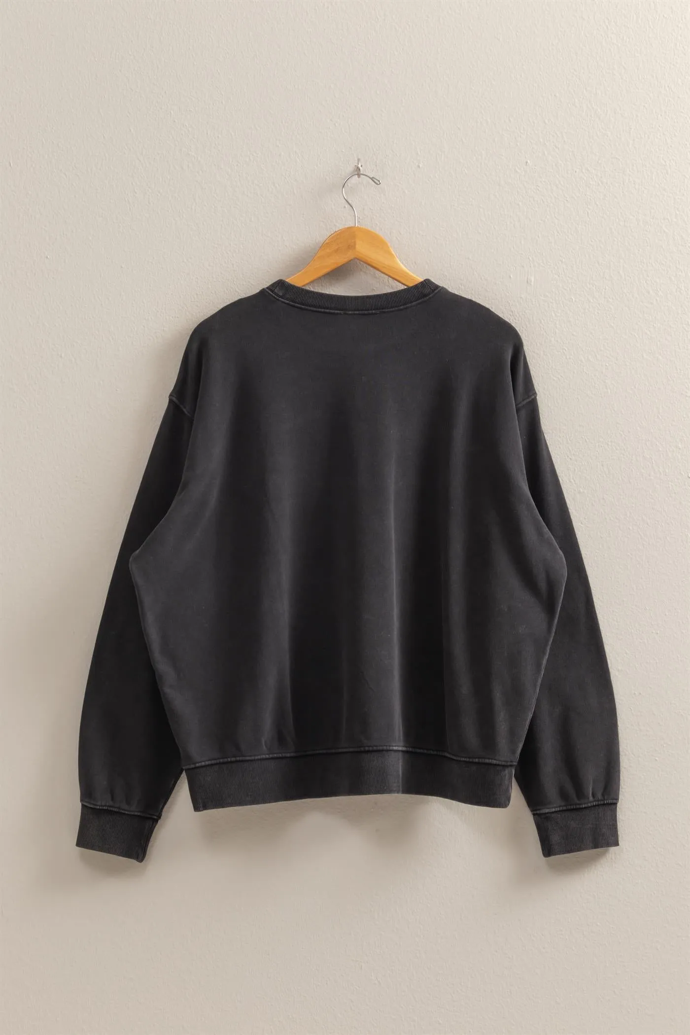 DZ25E113-Drop Shoulders Relaxed Crew Neck Sweatshirt