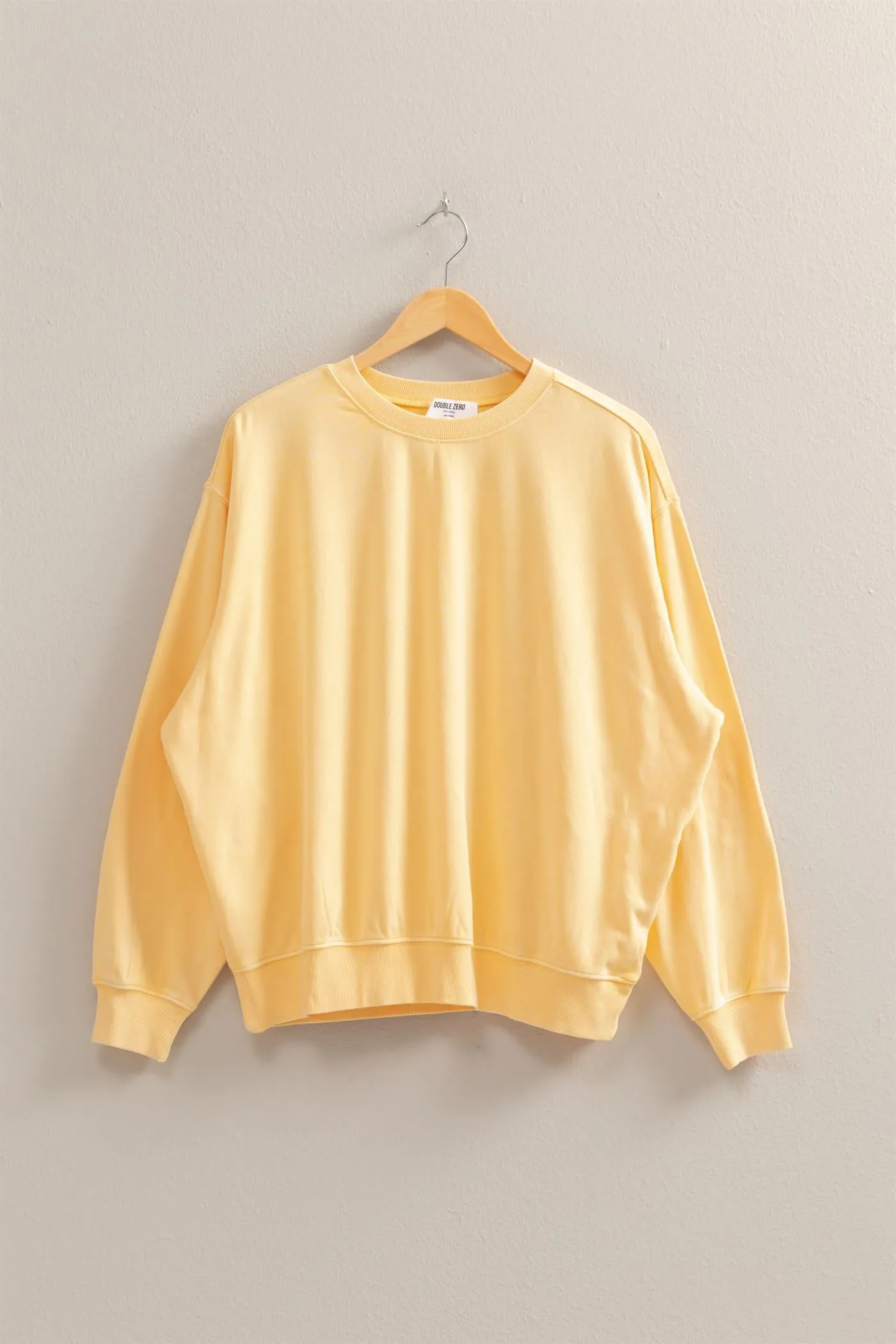 DZ25E113-Drop Shoulders Relaxed Crew Neck Sweatshirt