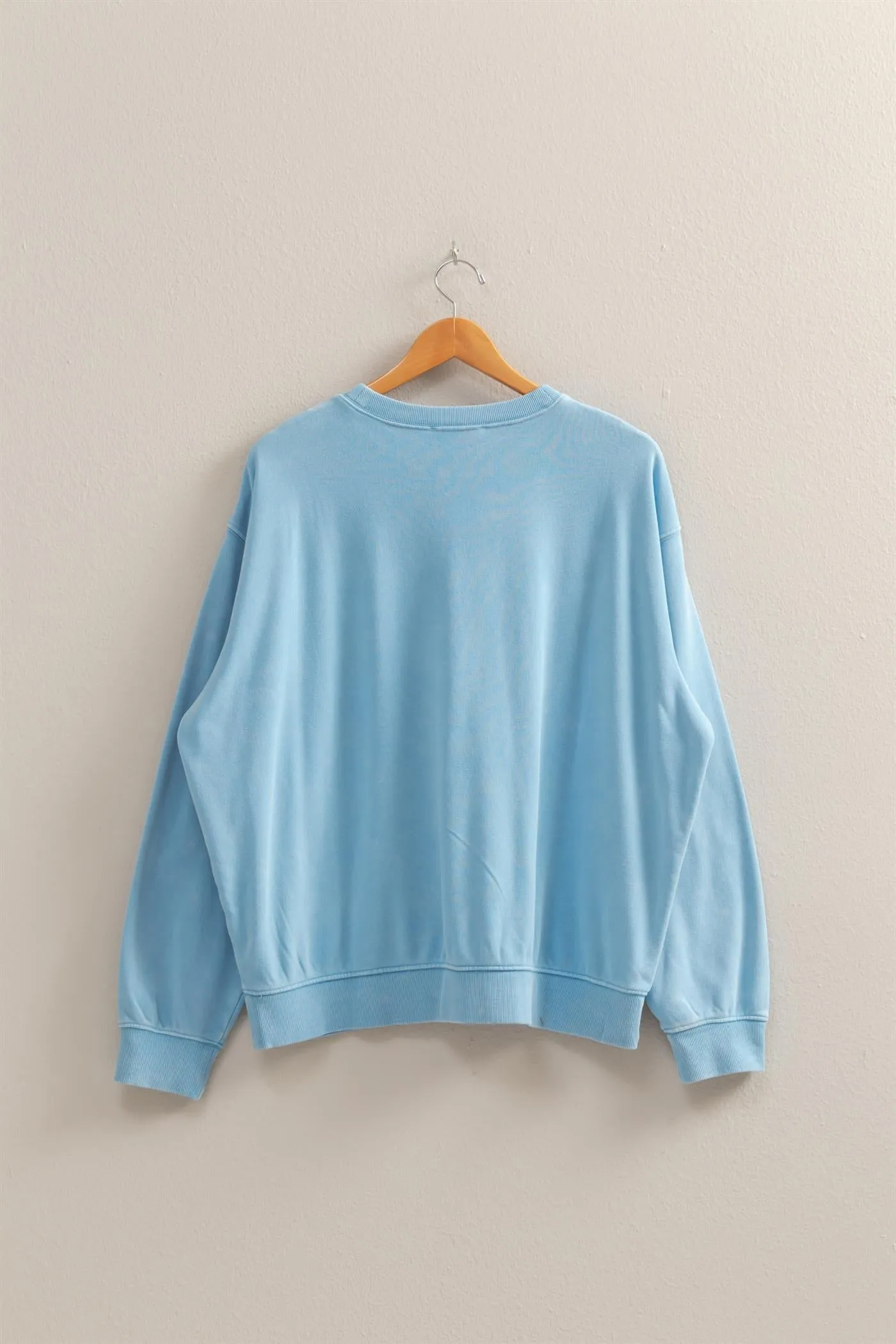 DZ25E113-Drop Shoulders Relaxed Crew Neck Sweatshirt