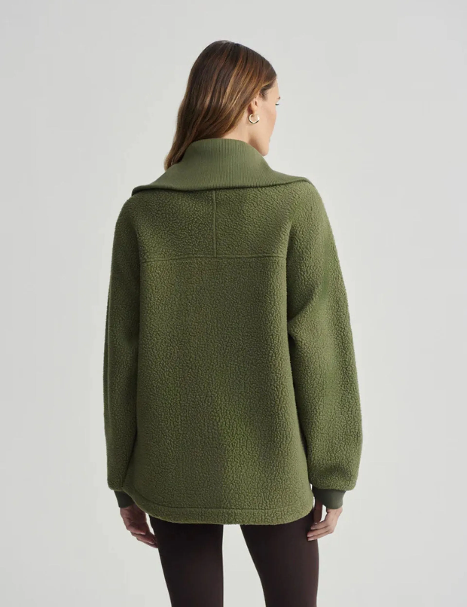 Eleanor Patch Pocket Fleece - Winter Moss