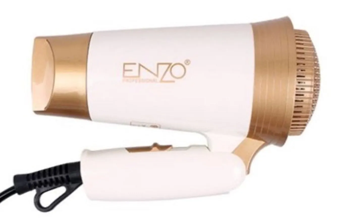 Enzo Hair Dryer Flexible Base, White & Gold