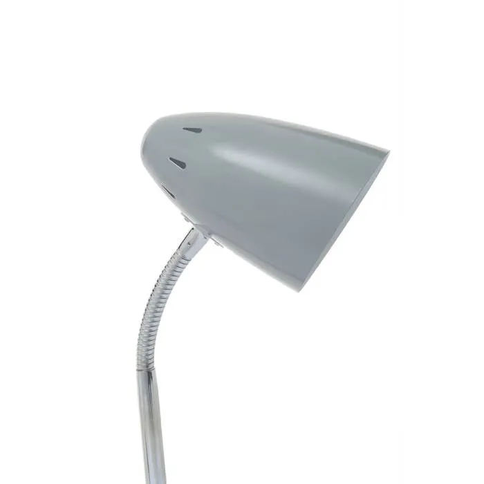 Essential Flexible Metal Desk Lamp with Circular Base