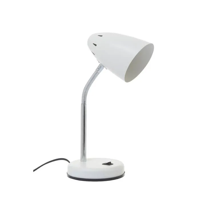 Essential Flexible Metal Desk Lamp with Circular Base