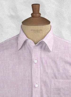 European Light Violet Linen Shirt