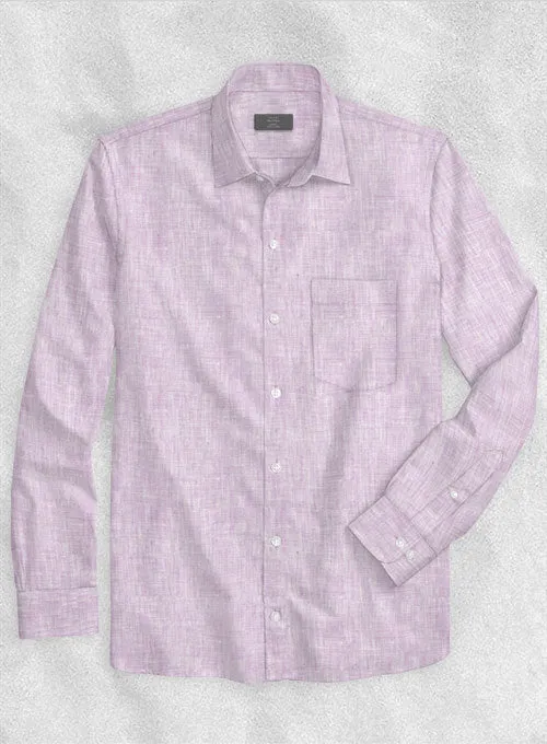 European Light Violet Linen Shirt