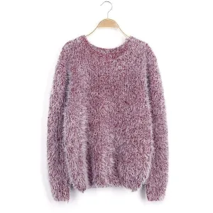 FUZZY PULLOVER SWEATER