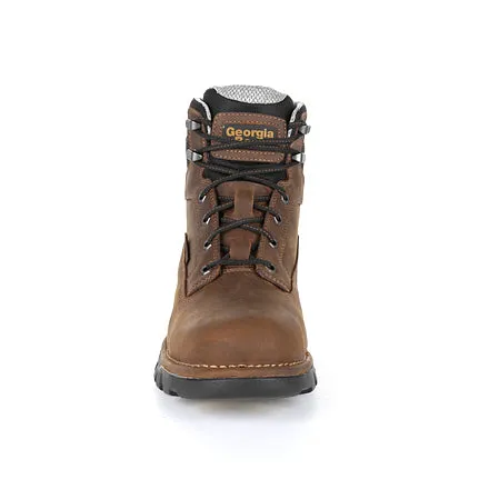 Georgia Men's 6" Eagle One Waterproof Steel Toe Work Boot - Brown GB00313