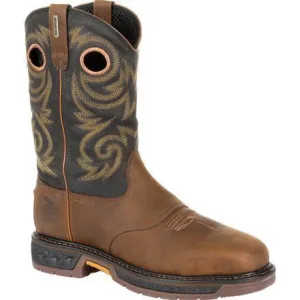 Georgia Men's Carbo-Tec LT 11" Stl Toe WP Western Work Boot -Brown- GB00267