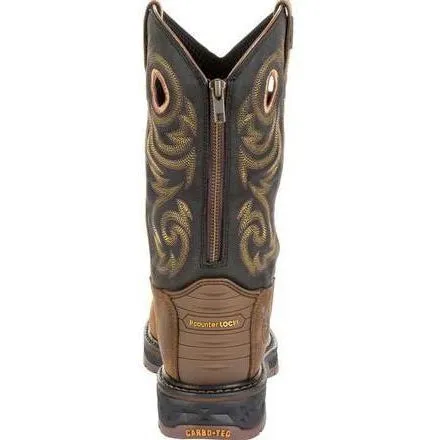 Georgia Men's Carbo-Tec LT 11" Stl Toe WP Western Work Boot -Brown- GB00267