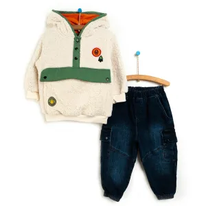 HelloBaby Sweatshirt-Pants - Ecru