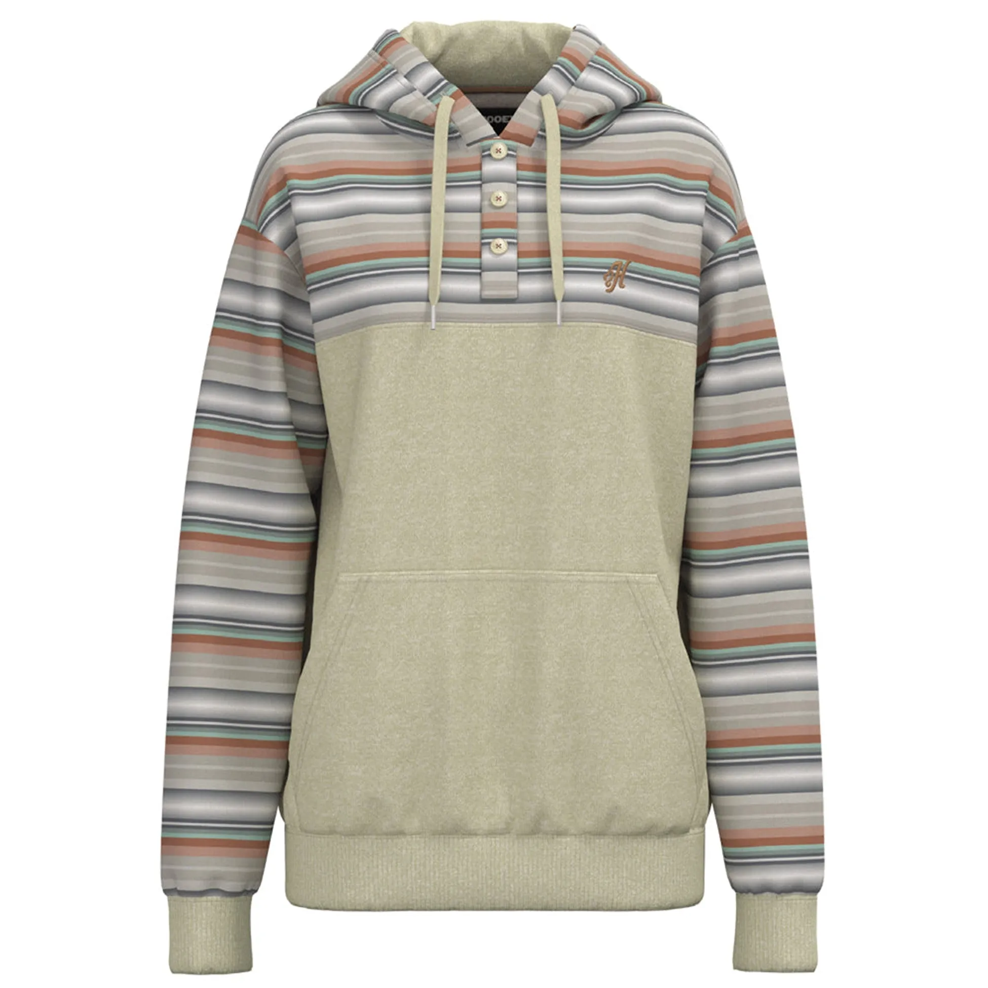 Hooey Women's Tan and Serape Jimmy Hoodie