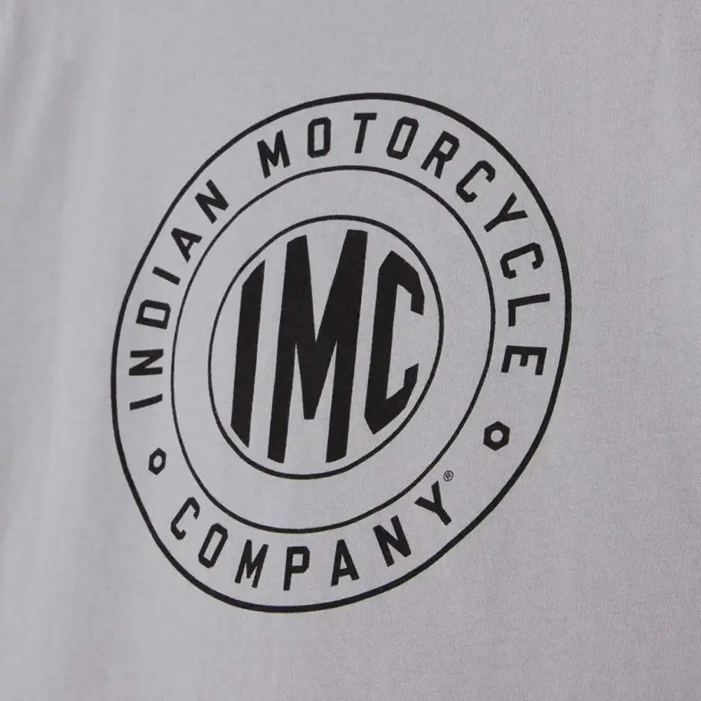 Indian Motorcycle  Womens Circle IMC T-Shirt Tee Soft Lightweight Comfy Grey