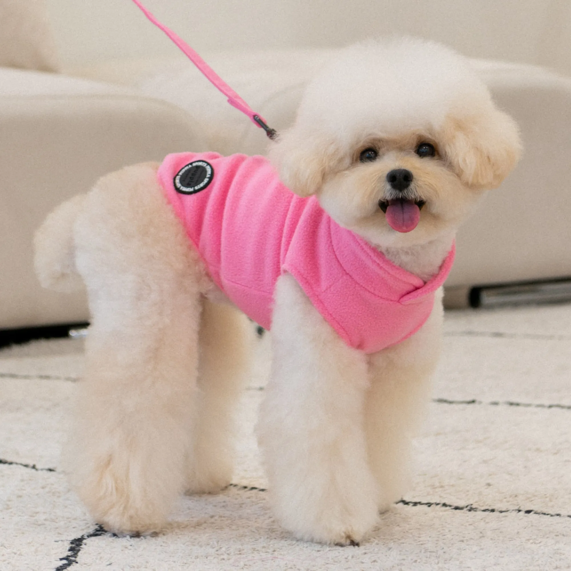 lucius harness fleece sweater - pink