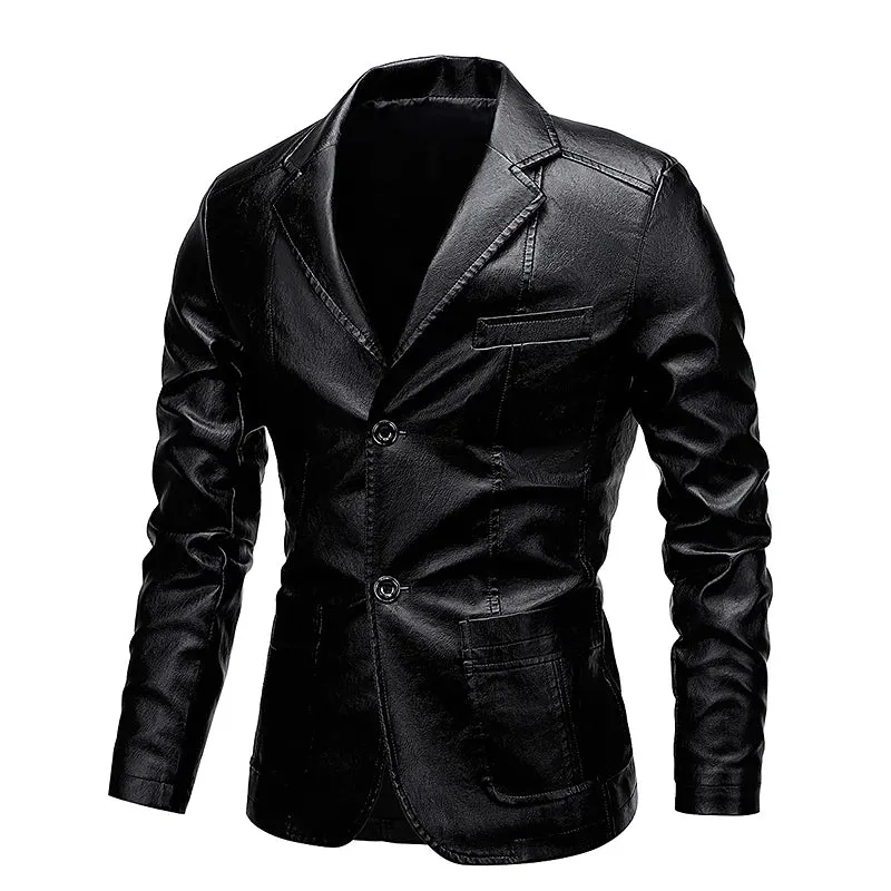 Men Vintage Leather Motorcycle Jacket 2023 Fashion Pocket Autumn Jacket Male Windbreaker Winter Jackets Fleece Leather Coats Man