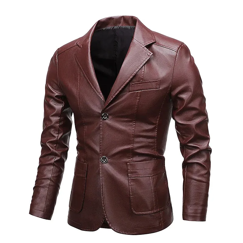 Men Vintage Leather Motorcycle Jacket 2023 Fashion Pocket Autumn Jacket Male Windbreaker Winter Jackets Fleece Leather Coats Man