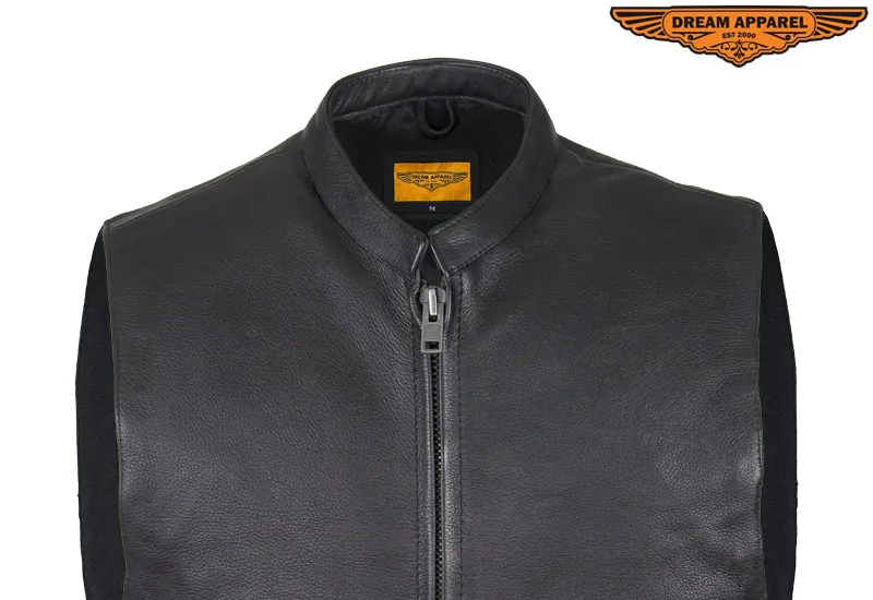 Motorcycle Club Vest with Low Profile Collar