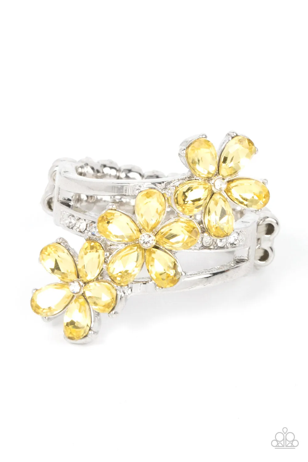 Paparazzi Posh Petals - Yellow Ring